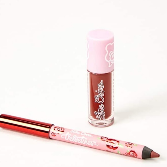 🤍RED Lime Crime DISCONT Plushies Lip Kit NWT - Picture 4 of 8